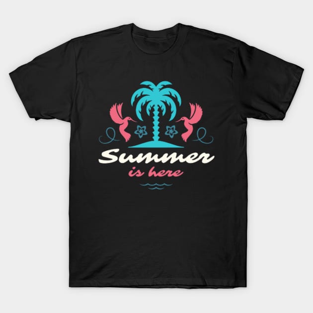 Summer Is Here Retro T-Shirt by JS Vogue